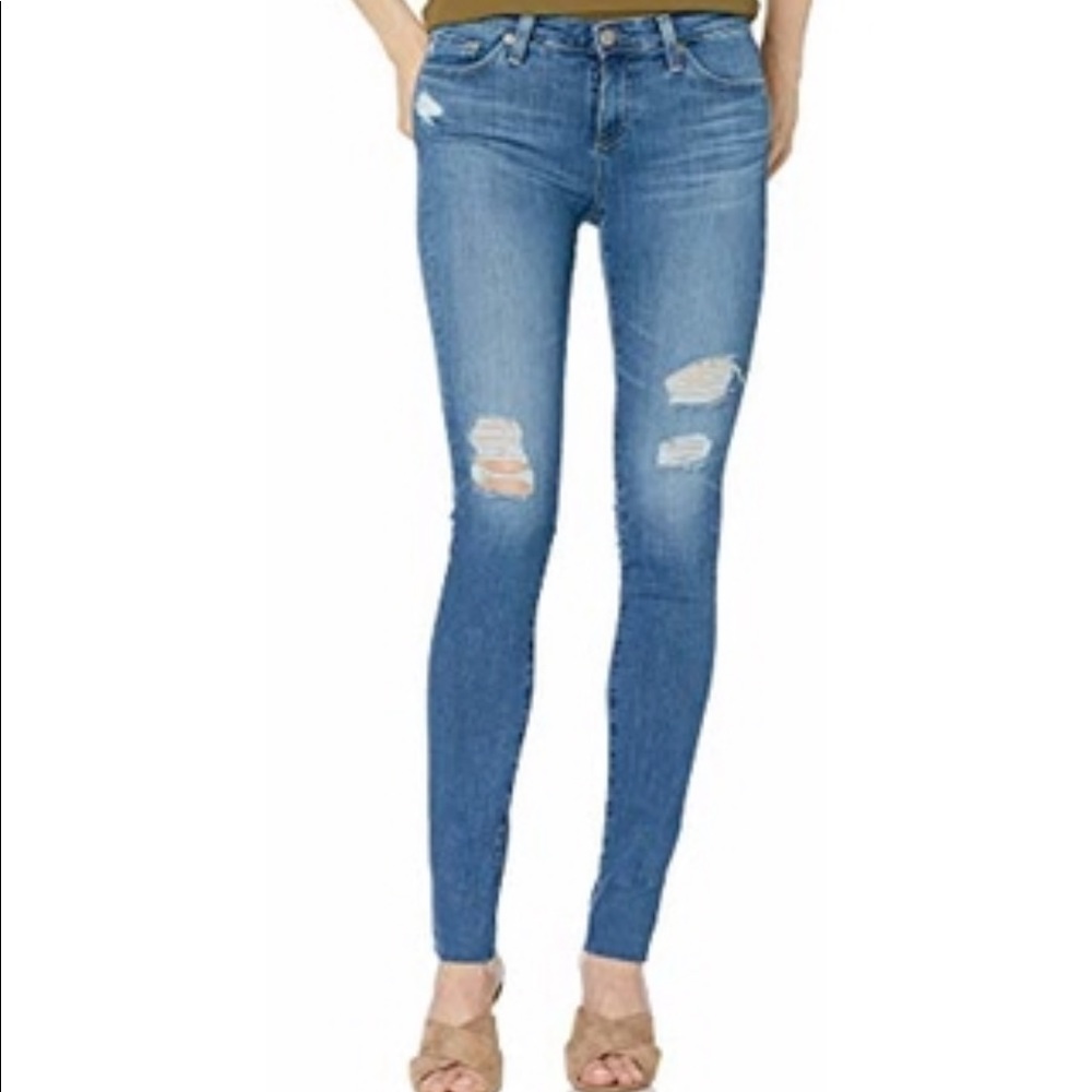 AG The Legging Super Skinny Distressed Jeans